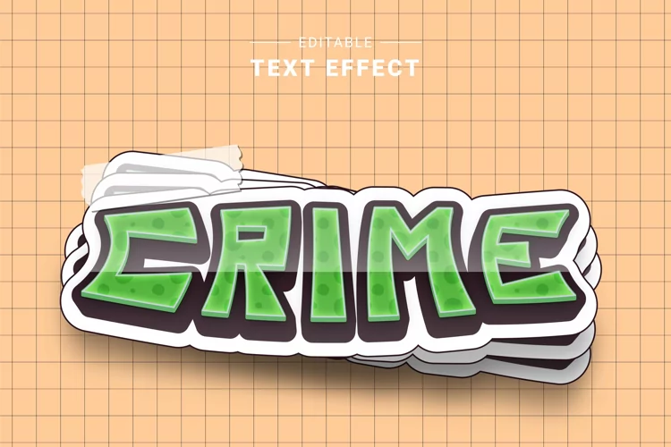 Editable Text Effect for Illustrator. Vector Graphic styles