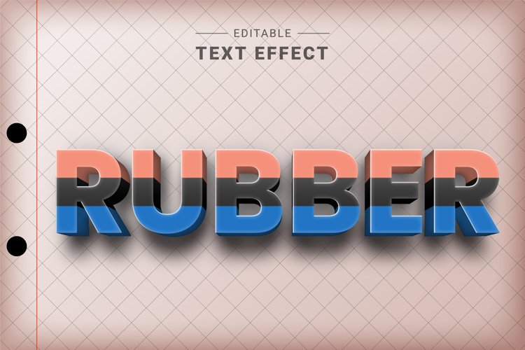 Editable Text Effect for Illustrator. Vector Graphic styles example image 1