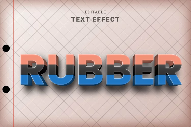 Editable Text Effect for Illustrator. Vector Graphic styles
