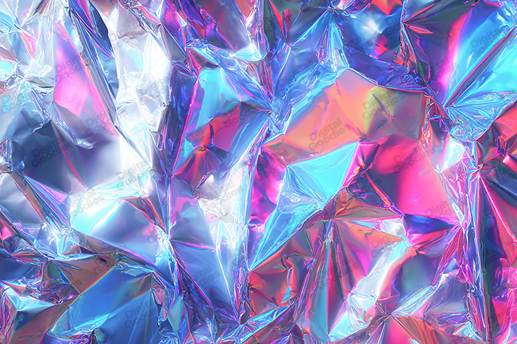 Iridescent Holographic Foil Texture Metallic Background