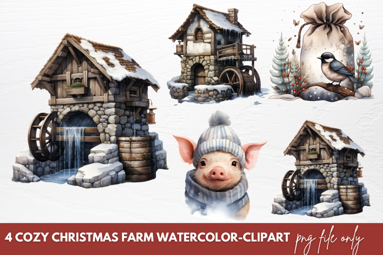 Cozy Winter Animals Clipart Sublimation Animals Clipart
