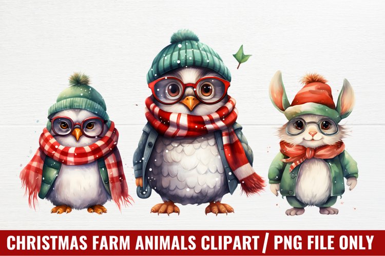 Christmas Farm Animals Sublimation