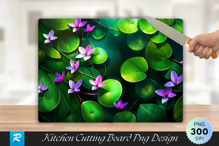 Nature Cutting Board Sublimation Design