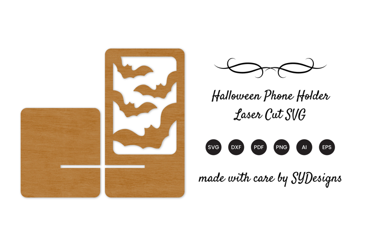 Halloween Phone Holder Laser Cut SVG