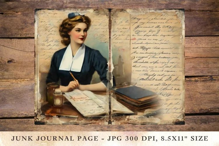 Printable Junk Journal Pages nurse 5