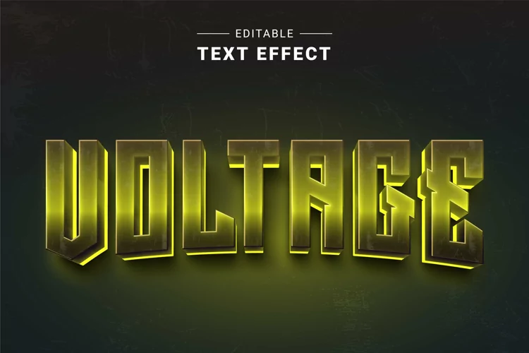 Editable Text Effect for Illustrator. Vector Graphic styles