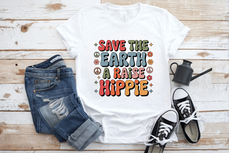 Save the earth a raise hippie PNG Sublimation | Earth Day PN
