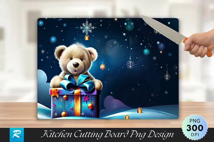 Gift Cutting Board Sublimation Design