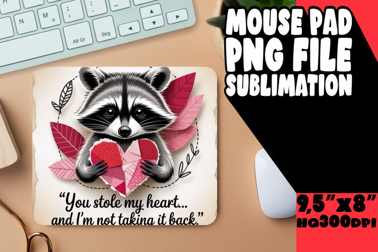 TIMELESS MOUSE MAT ARTISTIC DESIGN, Valentines Day