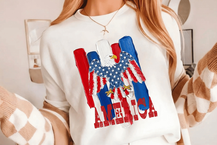 America Patriotic eagle PNG T-Shirt|4th of July PNG Sublim
