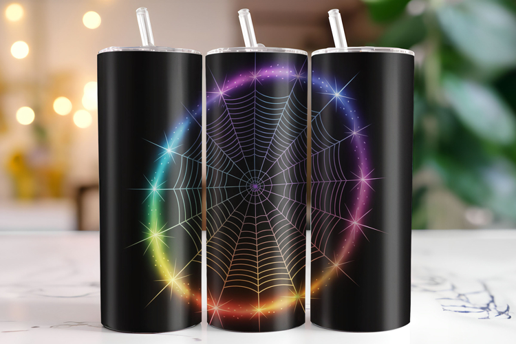 Halloween Spider Web Tumbler Wrap | Sublimation | Tumblers
