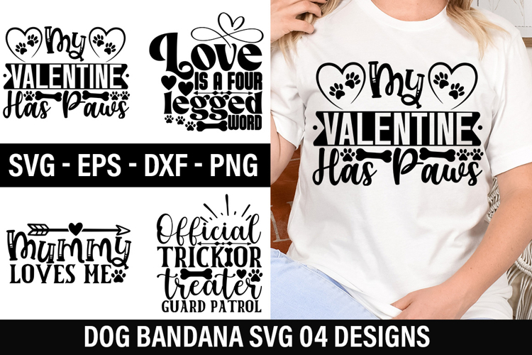 Dog Bandana SVG Design - Official trick or treater guard pat