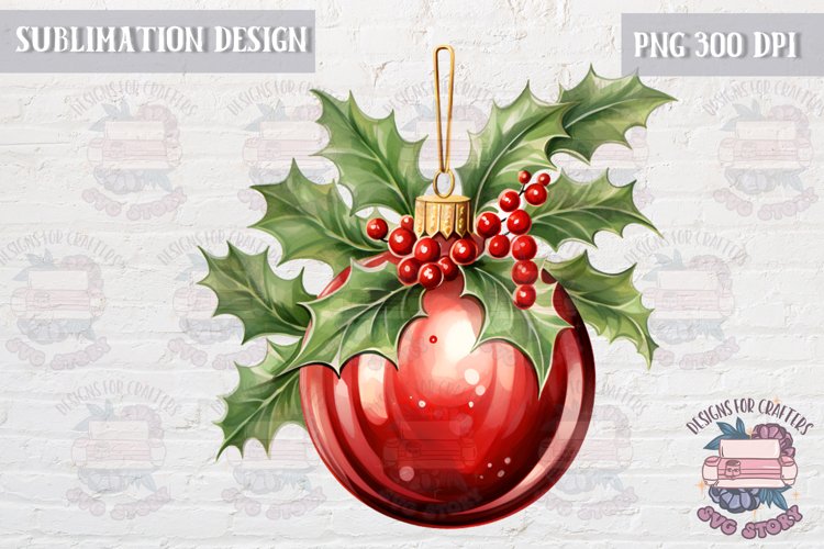 Red Christmas Ornament Ball sublimation TShirt Winter Red
