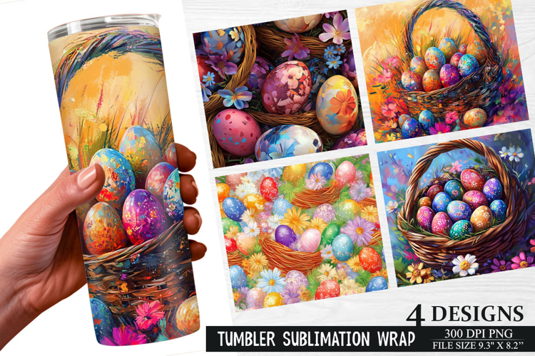 Easter Pattern Tumbler Wrap | Easter Tumbler Wrap Design