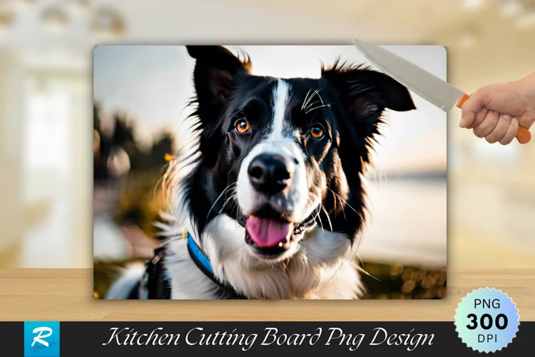 Dog Cutting Board Sublimation Design