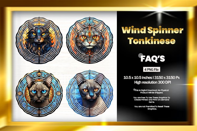 Tonkinese Wind Spinner Sublimation - 04 Variations example image 1