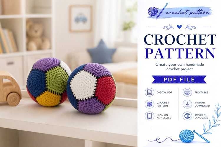 Colorful Baby Ball Crochet Pattern PDF