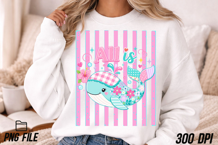 All is Whale Preppy PNG