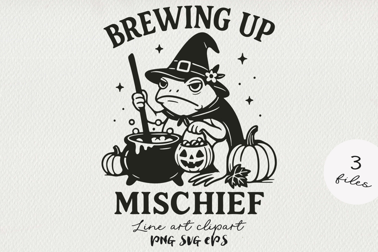 Halloween Witch Frog SVG PNG Cute Spooky Frog Clipart