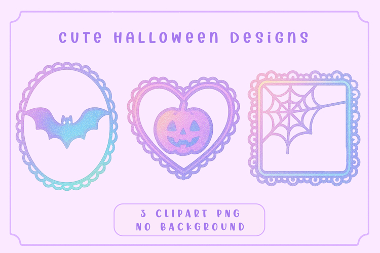 Cute Halloween Clipart PNG |Halloween coquette frames