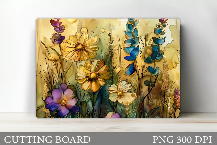 Flowers Cutting Board Design. Flowers Kitchen Cutting Board