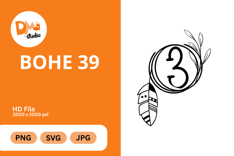 Bohe 39 Monogram - A Modern Boho Lettermark Set