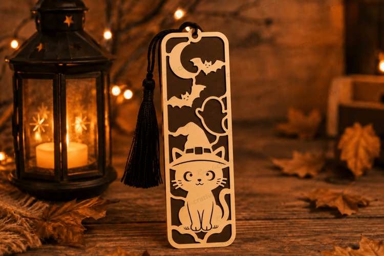 Halloween Bookmark Laser Cut SVG File, Halloween Laser Cut