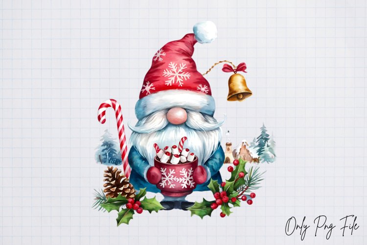 Cute Christmas Gnome Sublimation PNG