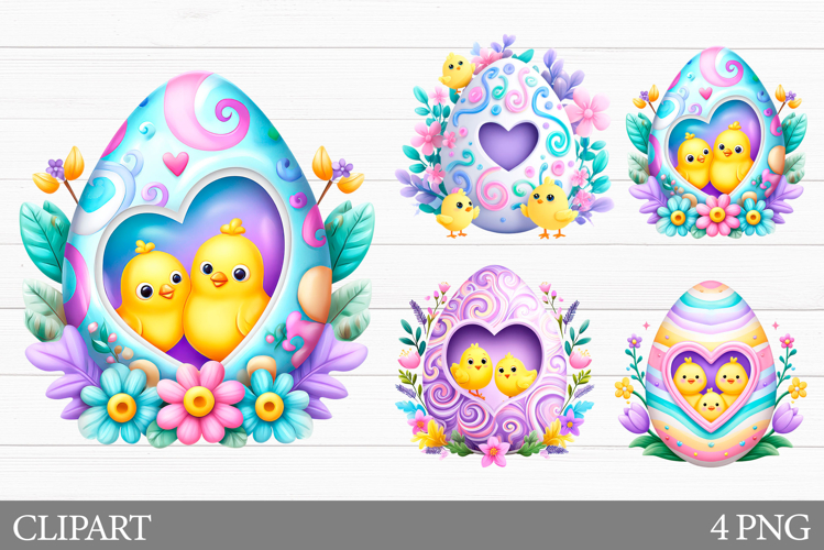 Easter Chick Clipart. Easter Gggs Clipart