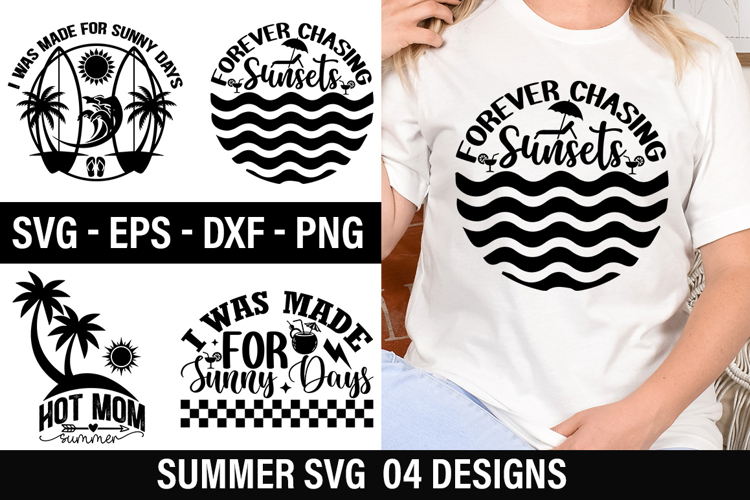 Summer SVG Design - I Was Made For Sunny Days