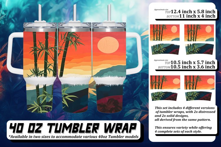 Vibrant Retro Flower Pattern Tumbler: Sublimation Charm example image 1