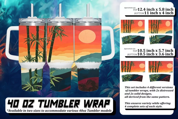 Vibrant Retro Flower Pattern Tumbler: Sublimation Charm