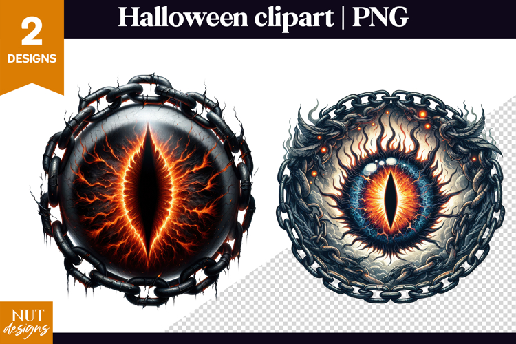 Fiery Demon Eye Halloween Clipart Halloween sublimation