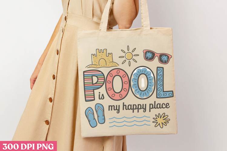Pool My Happy Place PNG, Hello Summer Sublimation PNG