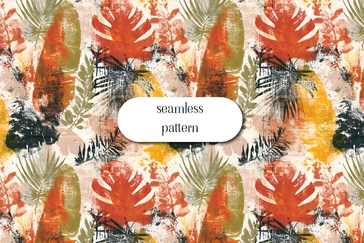 Abstract Tropical Pattern | Modern Botanical Digital Paper