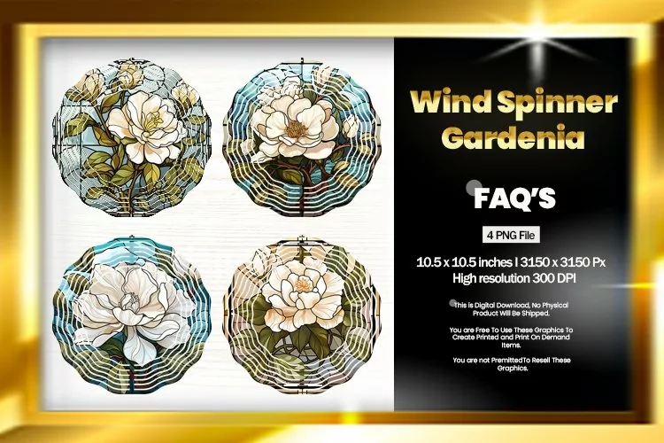 Gardenia Wind Spinner Sublimation - 04 Variations