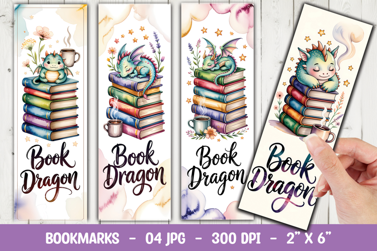 Book Dragon Bookmark Sublimation