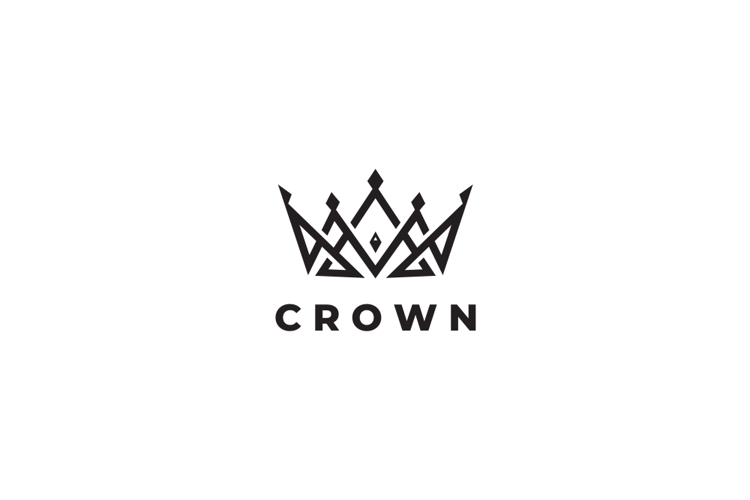 Abstract Crown Logo Design Vector Template