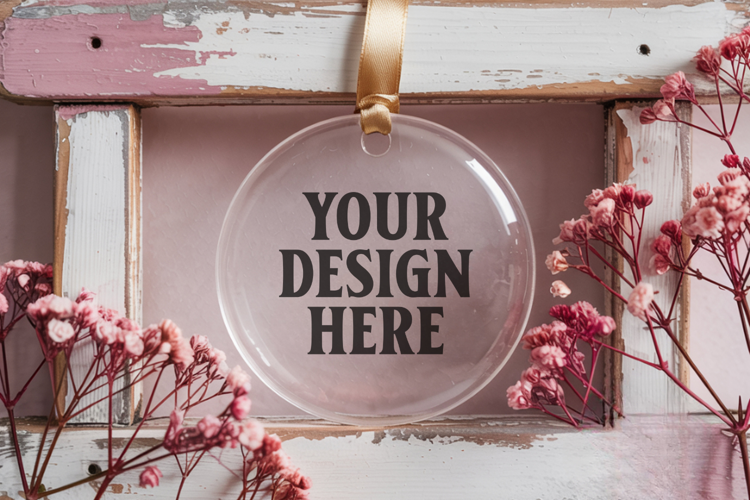 Acrylic Christmas Ornament Mockup , christmas ornament mocku
