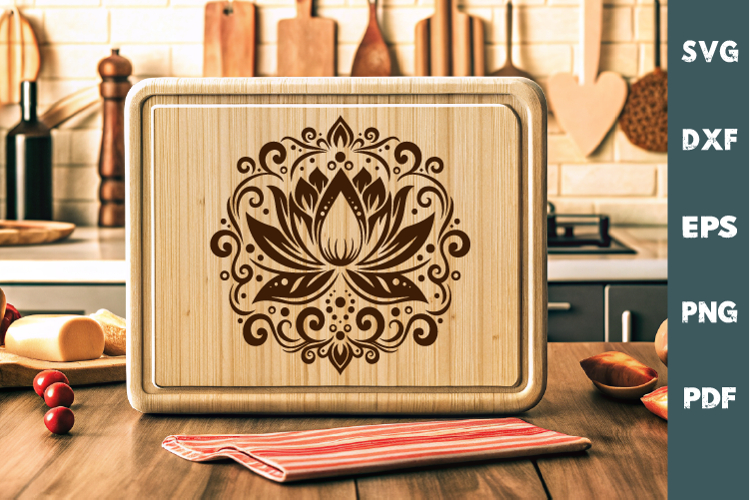 Mandala laser SVG PNG| Lotus Buddha ornament