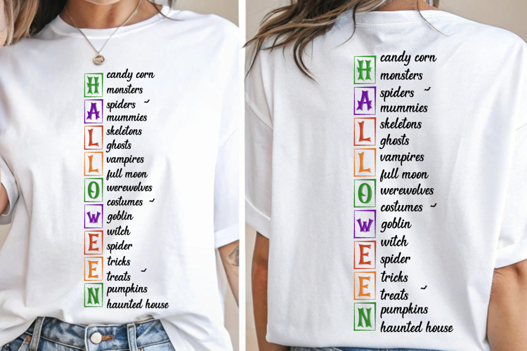 Halloween List SVG, Halloween Modern Farmhouse Sign SVG PNG