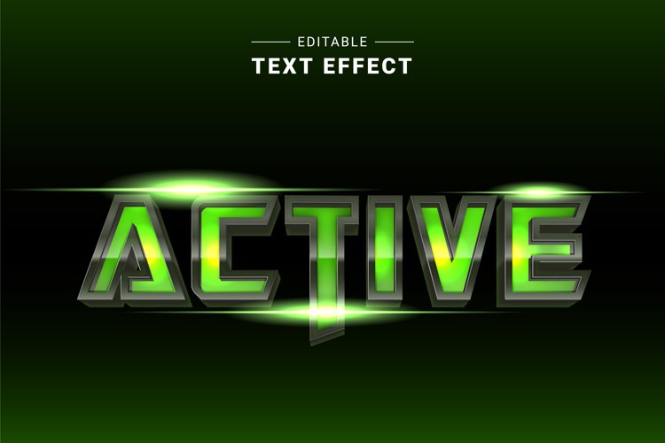 Editable Text Effect for Illustrator. Vector Graphic styles example image 1