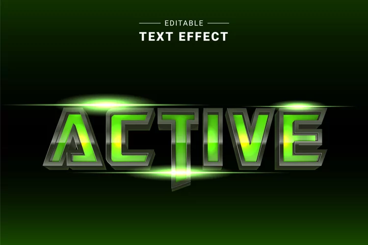 Editable Text Effect for Illustrator. Vector Graphic styles