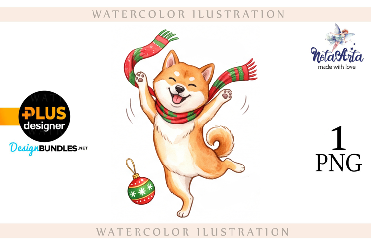 Merry Christmas with a Joyful Shiba Inu!