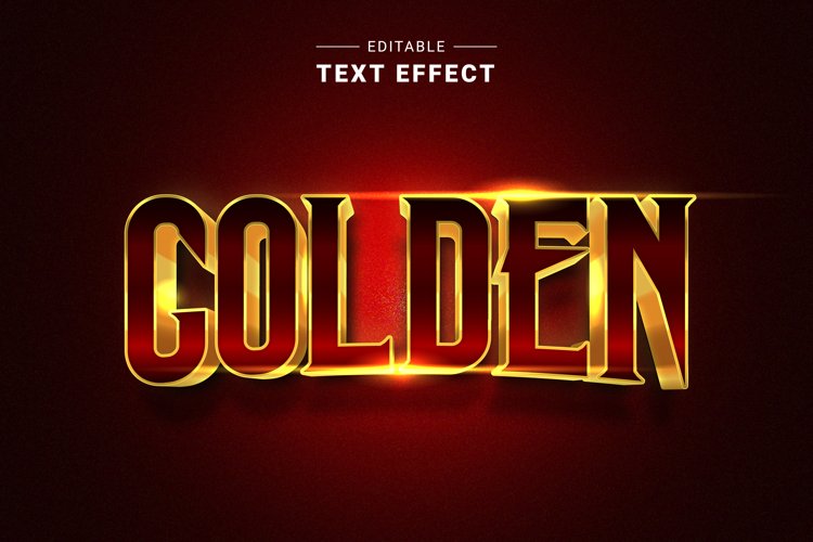 Editable Text Effect for Illustrator. Vector Graphic styles example image 1