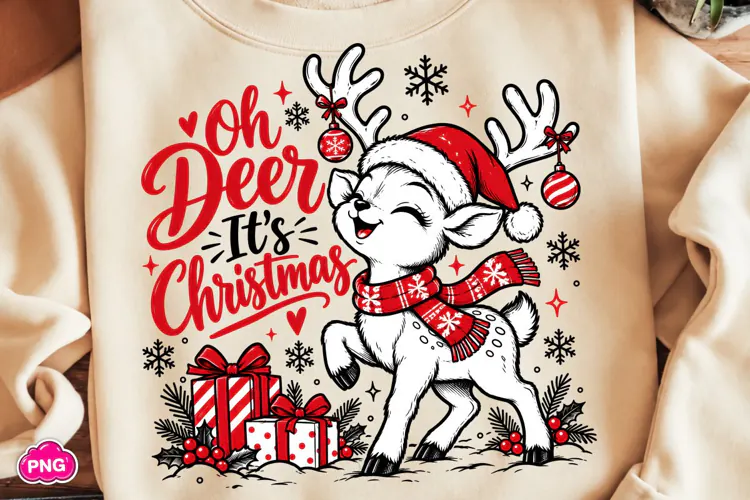 Oh Deer It’s Christmas PNG, Oh Deer It’s Christmas PNG