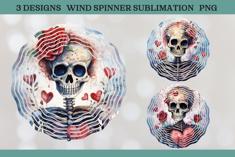 Scary Skeleton Wind Spinner Sublimation Bundle| Winter PNG