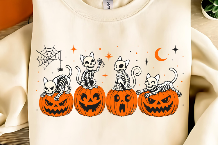 Spooky Season PNG, Halloween Pumpkin Cat PNG, Spooky Vibes