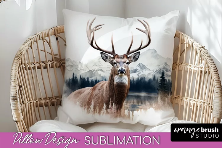 Wild Animals Pillow Cover - Mountain Pillow Sublimation