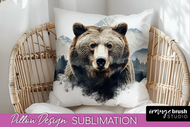 Wild Animals Pillow Cover - Mountain Pillow Sublimation